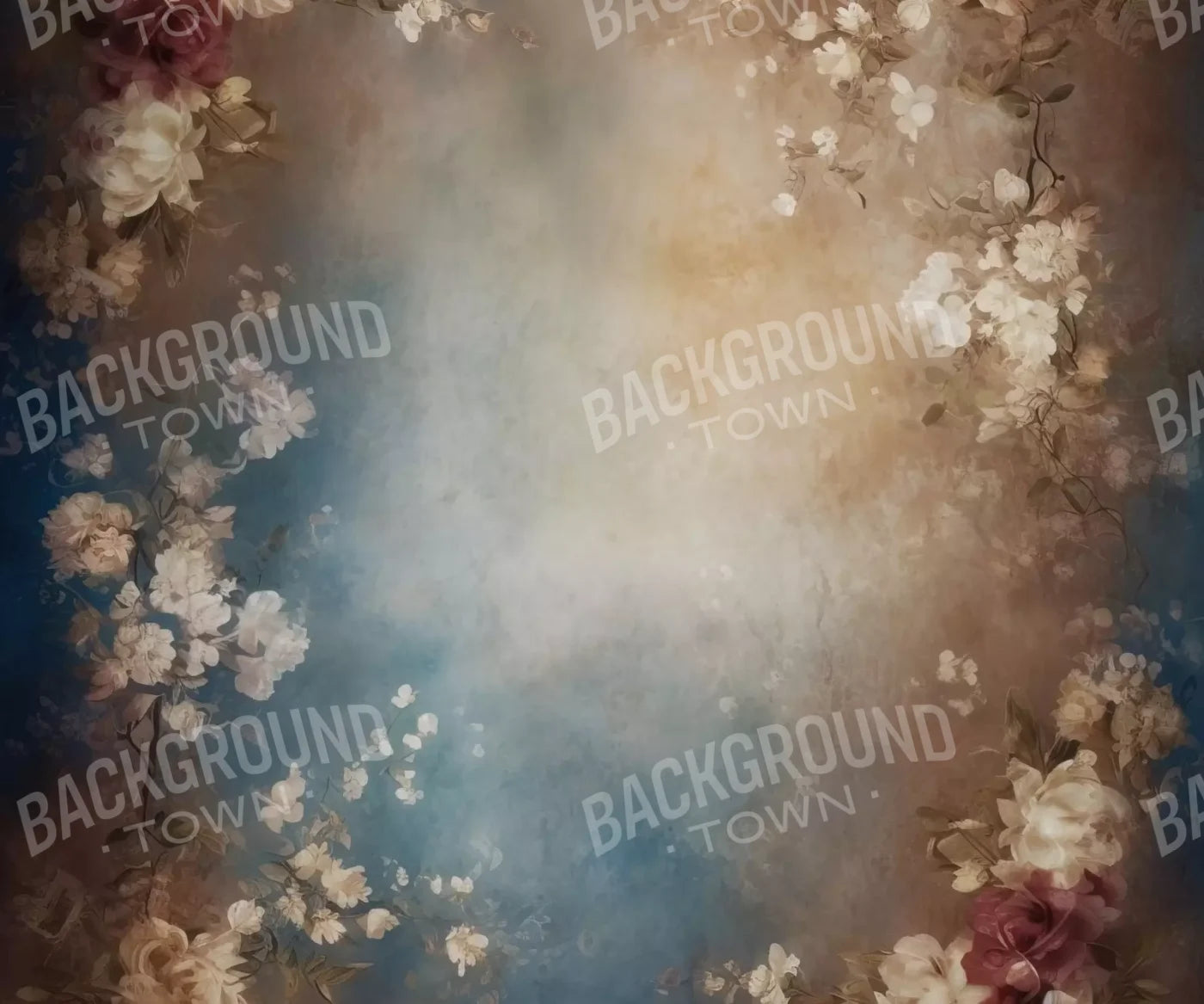 Vintage White Roses Ii 12’X10’ Ultracloth (144 X 120 Inch) Backdrop