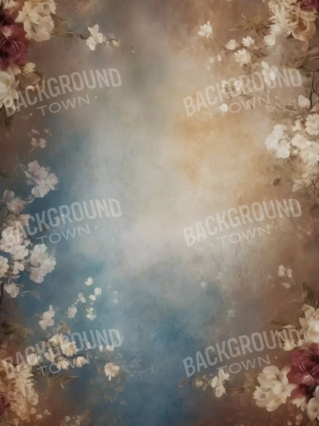 Vintage White Roses Ii 6’X8’ Fleece (72 X 96 Inch) Backdrop