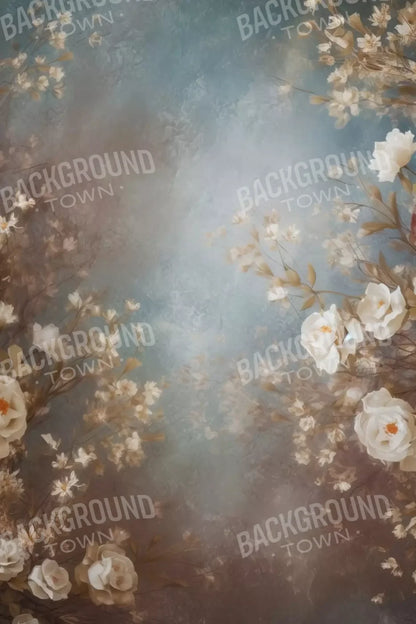 Vintage White Roses 8’X12’ Ultracloth (96 X 144 Inch) Backdrop