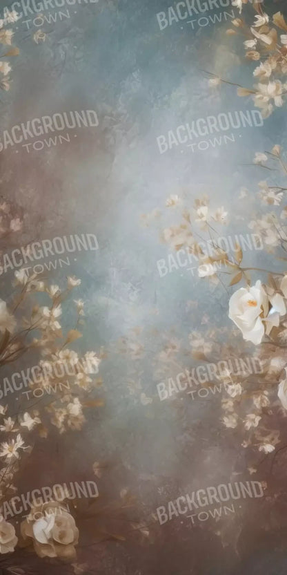 Vintage White Roses 8’X16’ Ultracloth (96 X 192 Inch) Backdrop