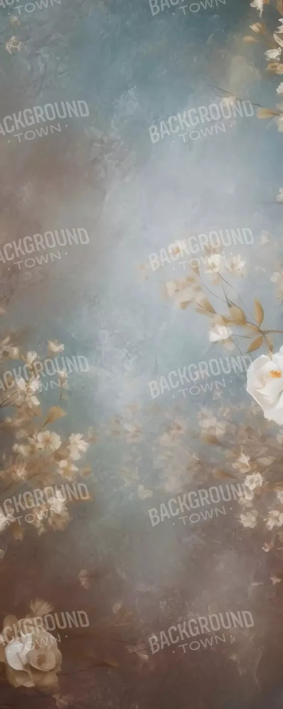 Vintage White Roses 8’X20’ Ultracloth (96 X 240 Inch) Backdrop