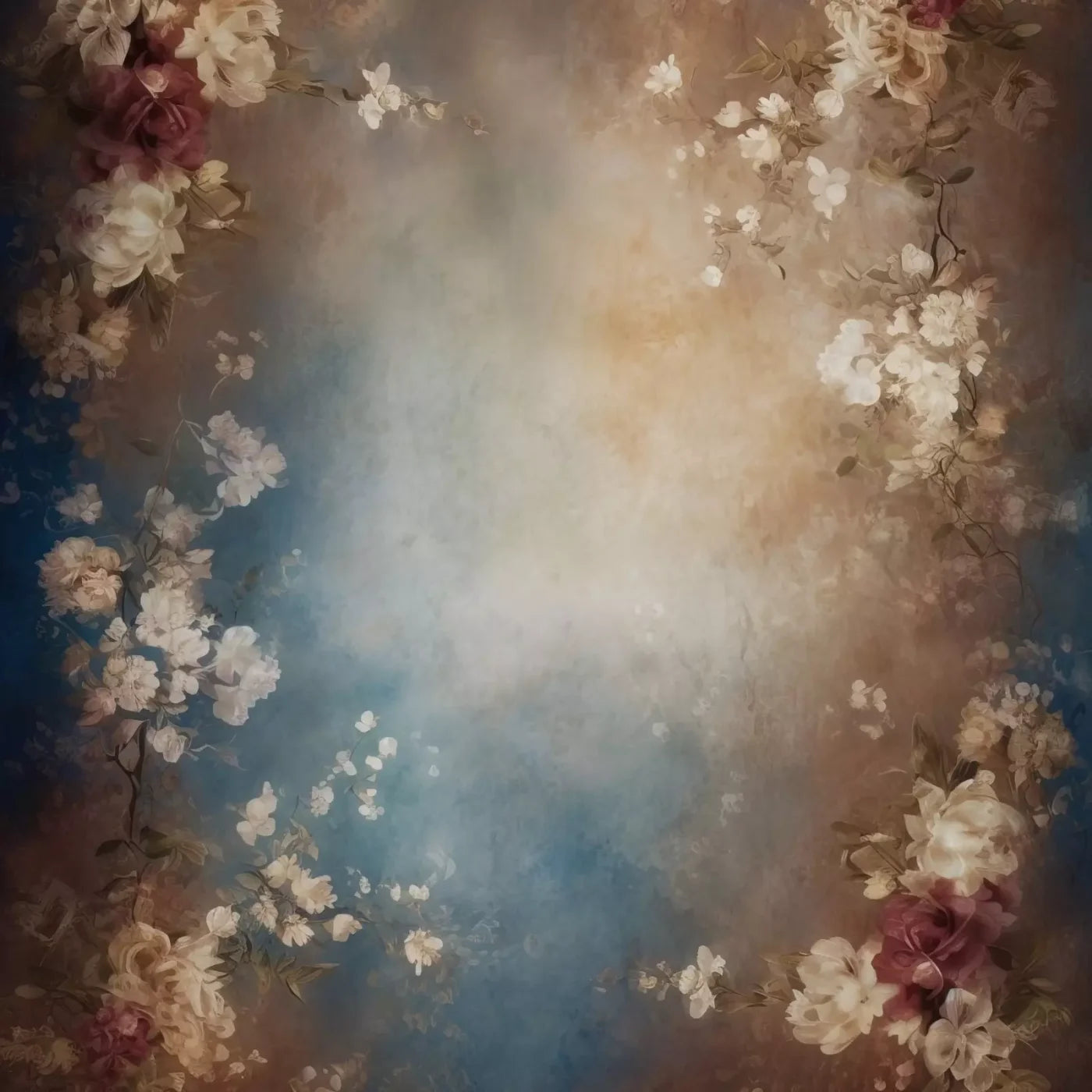 Vintage White Roses Ii 10’X10’ Ultracloth (120 X Inch) Backdrop