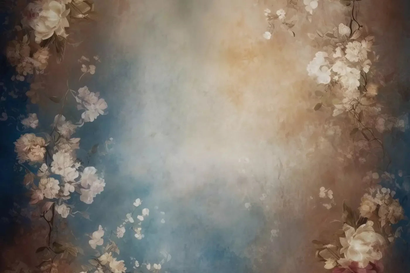 Vintage White Roses Ii 12’X8’ Ultracloth (144 X 96 Inch) Backdrop