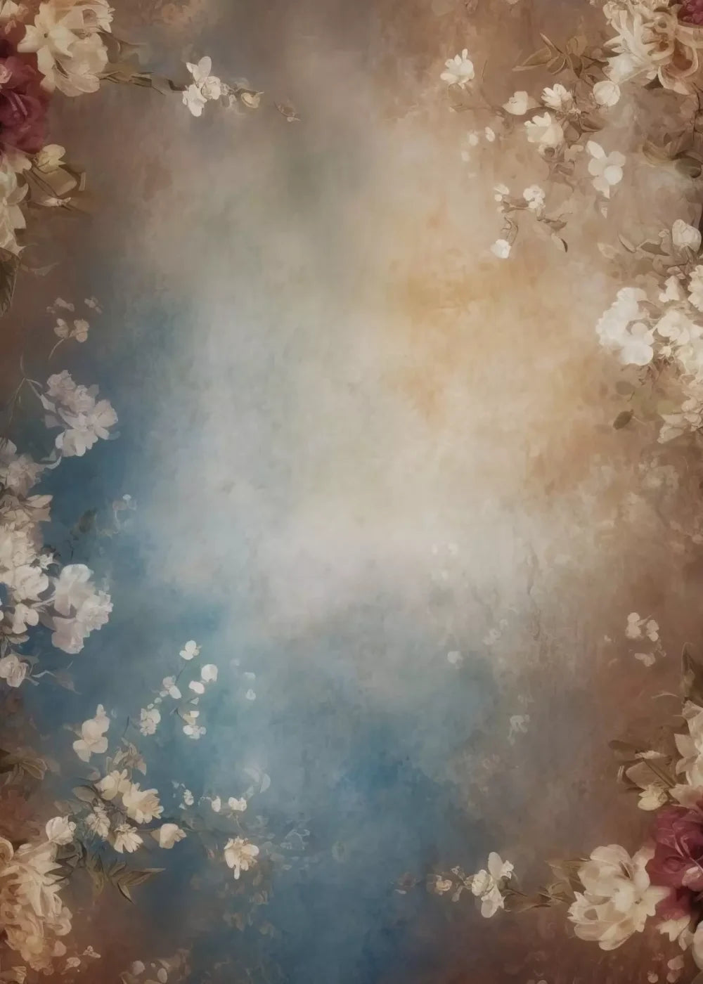 Vintage White Roses Ii 5’X7’ Ultracloth (60 X 84 Inch) Backdrop