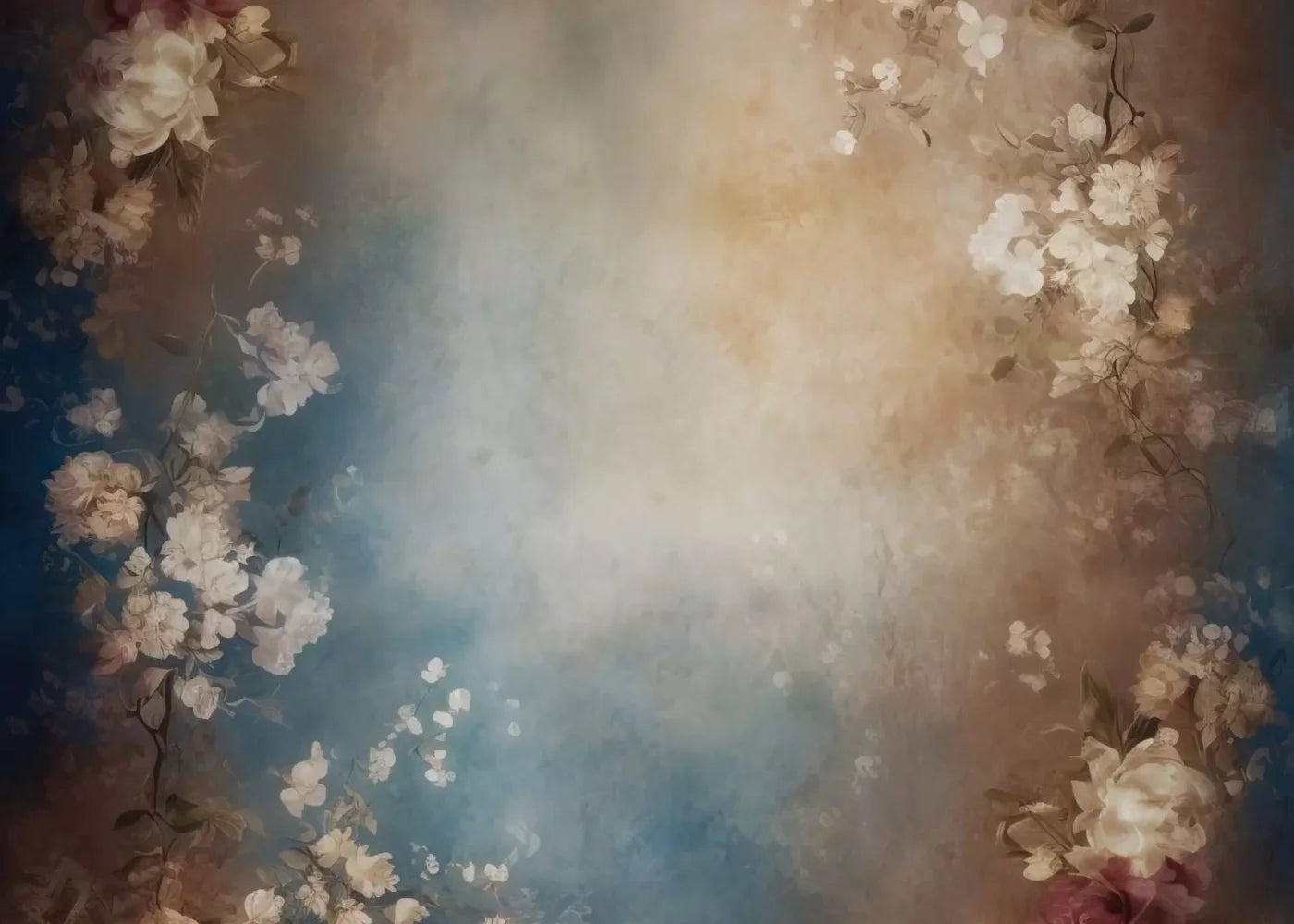 Vintage White Roses Ii 7’X5’ Ultracloth (84 X 60 Inch) Backdrop