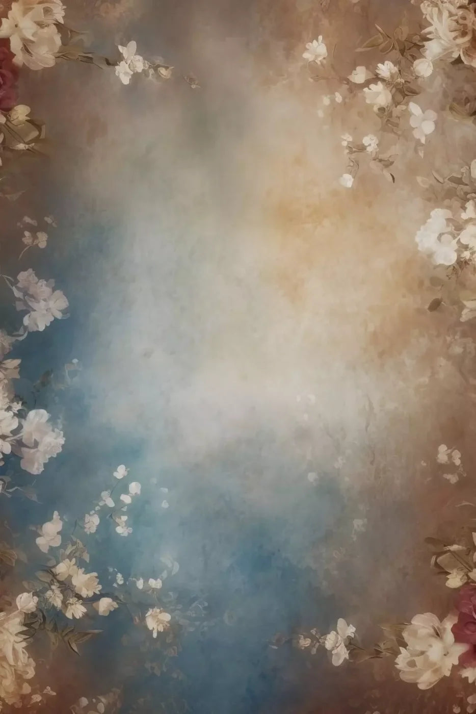 Vintage White Roses Ii 8’X12’ Ultracloth (96 X 144 Inch) Backdrop
