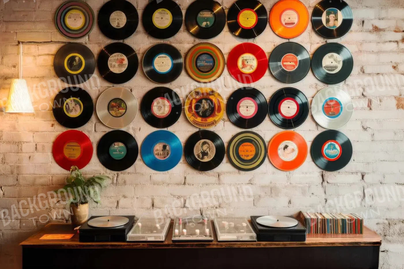 Vinyl Records 12’x8’ UltraCloth (144 x 96 inch) Backdrop