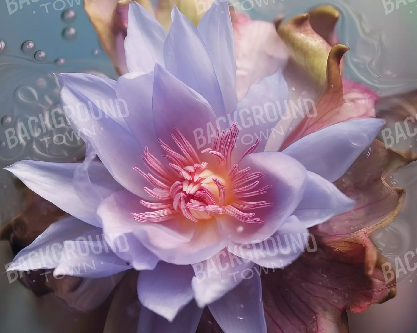 Violet Love Floral 10’X8’ Fleece (120 X 96 Inch) Backdrop