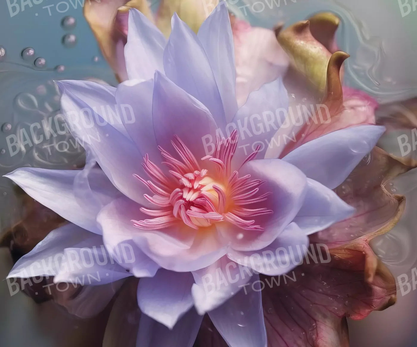 Violet Love Floral 5’X4’2 Fleece (60 X 50 Inch) Backdrop