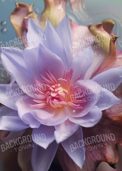 Violet Love Floral 5’X7’ Ultracloth (60 X 84 Inch) Backdrop