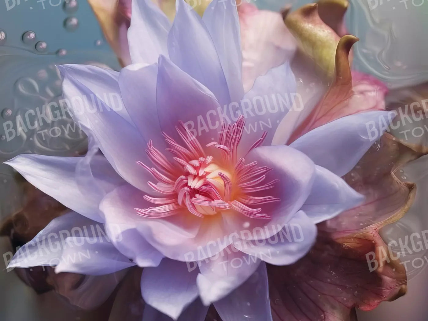 Violet Love Floral 6’8X5’ Fleece (80 X 60 Inch) Backdrop