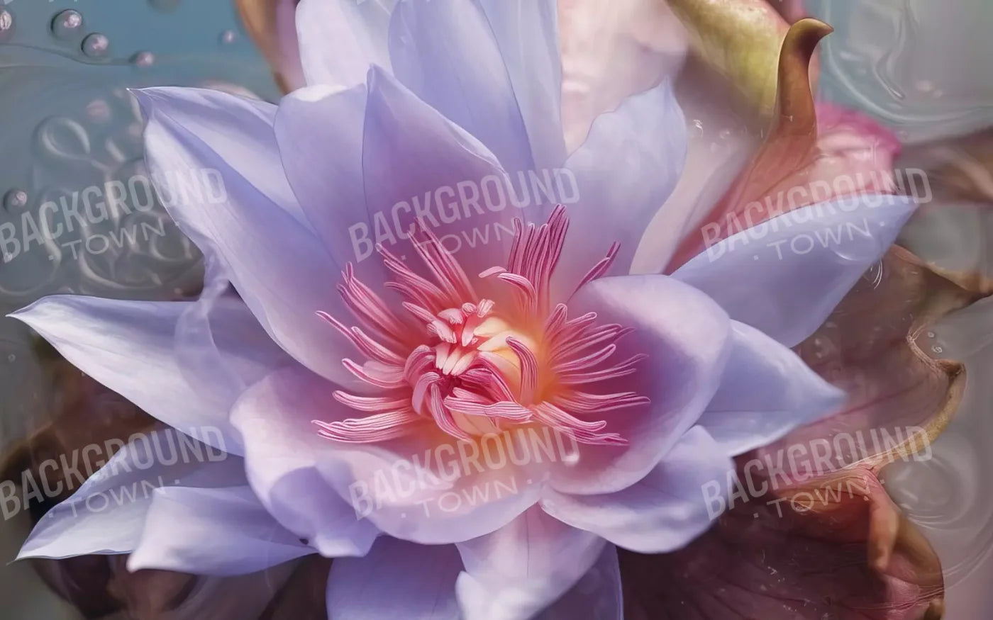 Violet Love Floral 8’X5’ Ultracloth (96 X 60 Inch) Backdrop