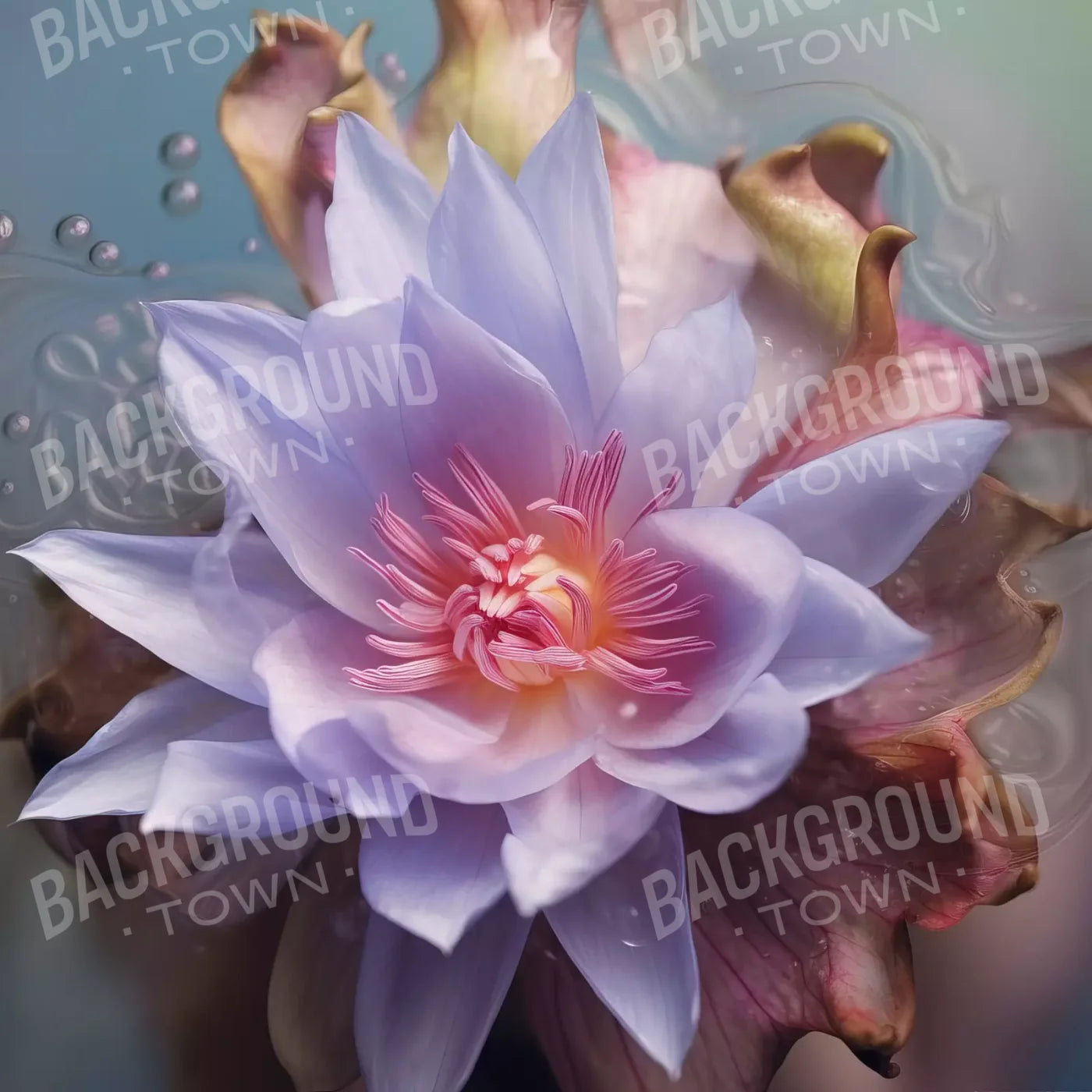 Violet Love Floral 8’X8’ Fleece (96 X Inch) Backdrop