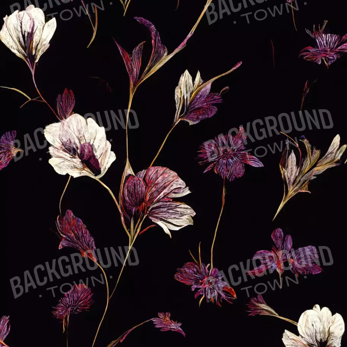 Violets 10X10 Ultracloth ( 120 X Inch ) Backdrop