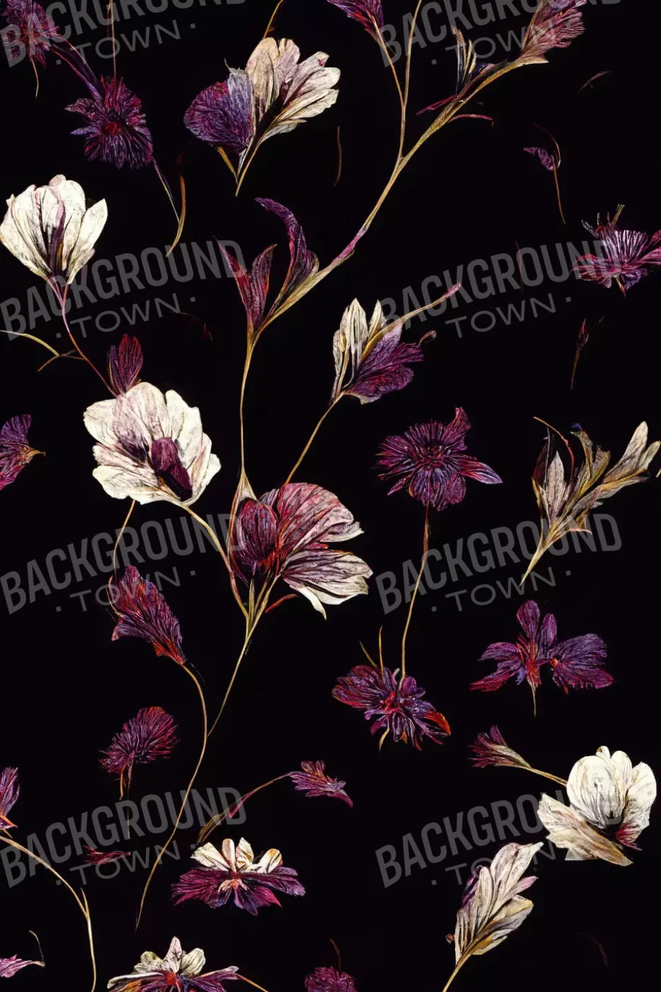 Violets 5X8 Ultracloth ( 60 X 96 Inch ) Backdrop