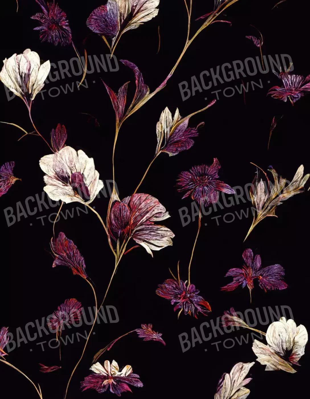 Violets 6X8 Fleece ( 72 X 96 Inch ) Backdrop