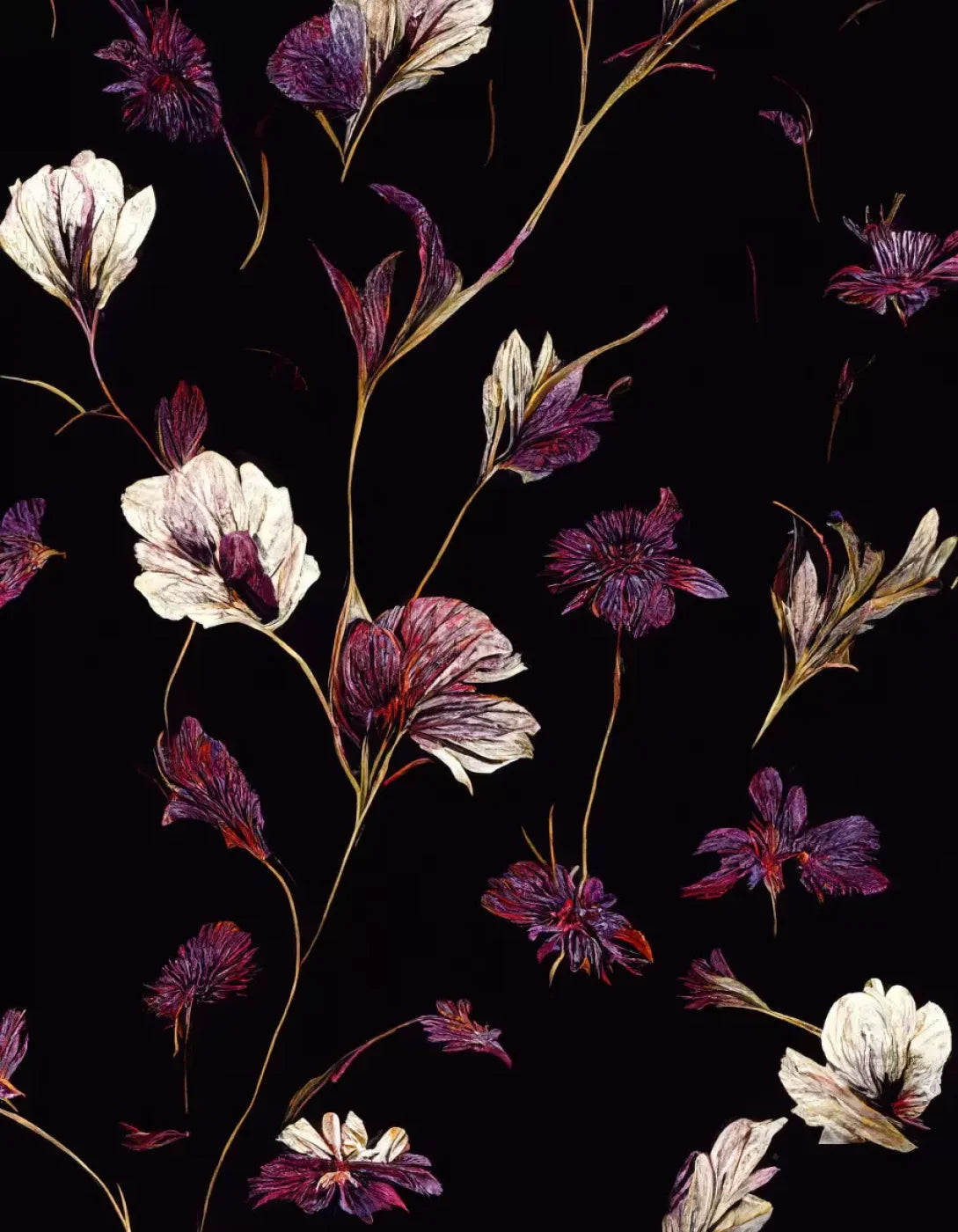 Violets 6X8 Fleece ( 72 X 96 Inch ) Backdrop