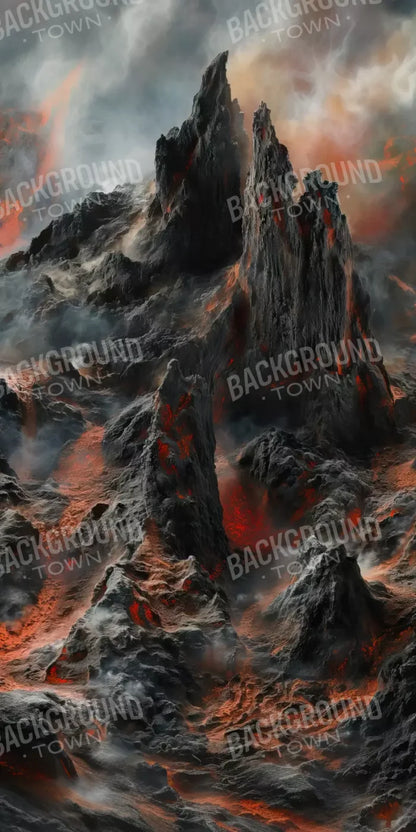 Volcanic Eruption 001 8X10 10’X20’ Ultracloth (120 X 240 Inch) Backdrop
