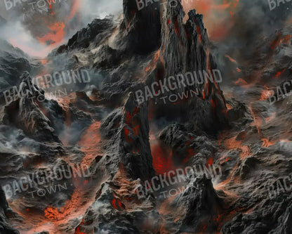 Volcanic Eruption 001 8X10 10’X8’ Fleece (120 X 96 Inch) Backdrop