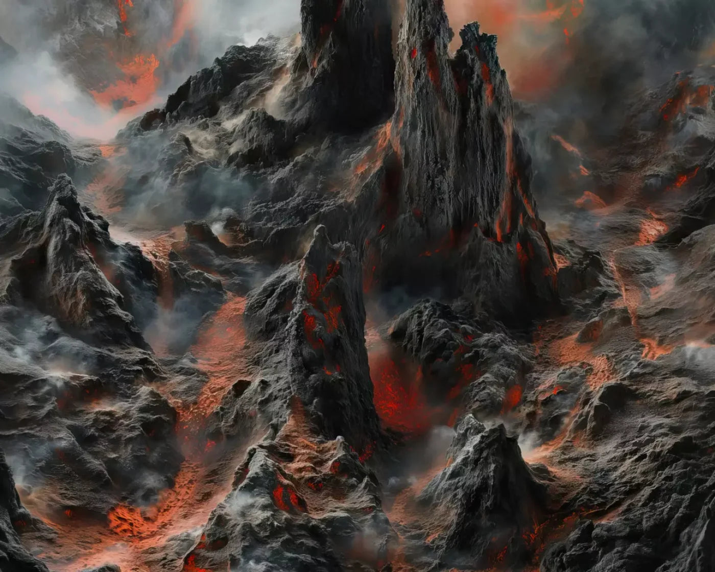Volcanic Eruption 001 8X10 10’X8’ Fleece (120 X 96 Inch) Backdrop