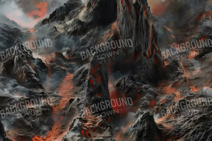 Volcanic Eruption 001 8X10 12’X8’ Ultracloth (144 X 96 Inch) Backdrop