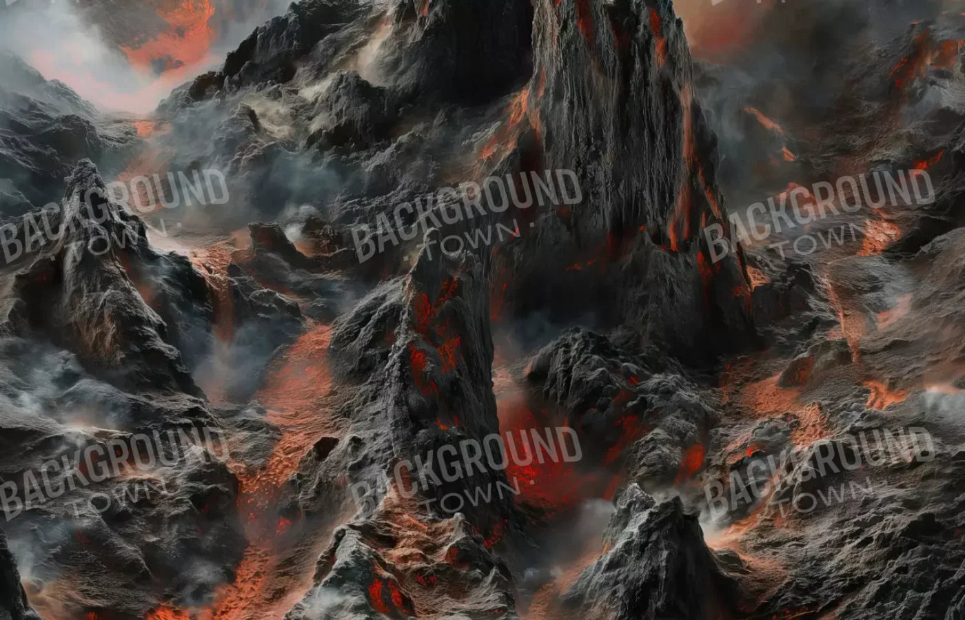Volcanic Eruption 001 8X10 14’X9’ Ultracloth (168 X 108 Inch) Backdrop