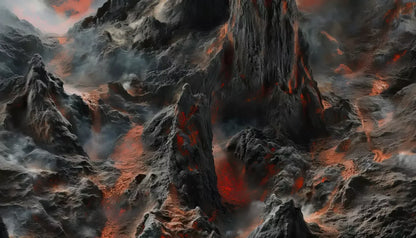 Volcanic Eruption 001 8X10 14’X8’ Ultracloth (168 X 96 Inch) Backdrop