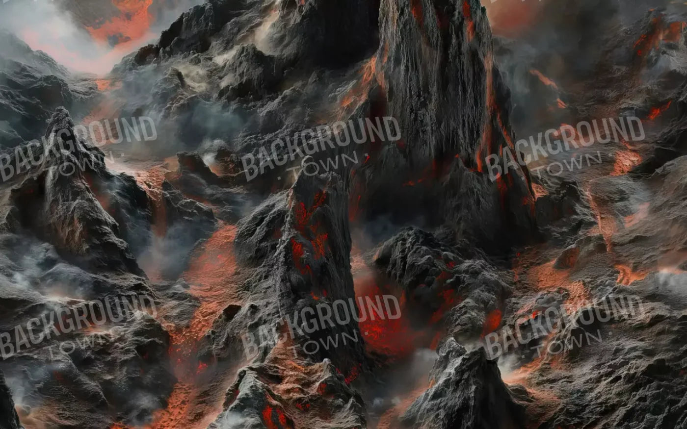 Volcanic Eruption 001 8X10 16’X10’ Ultracloth (192 X 120 Inch) Backdrop