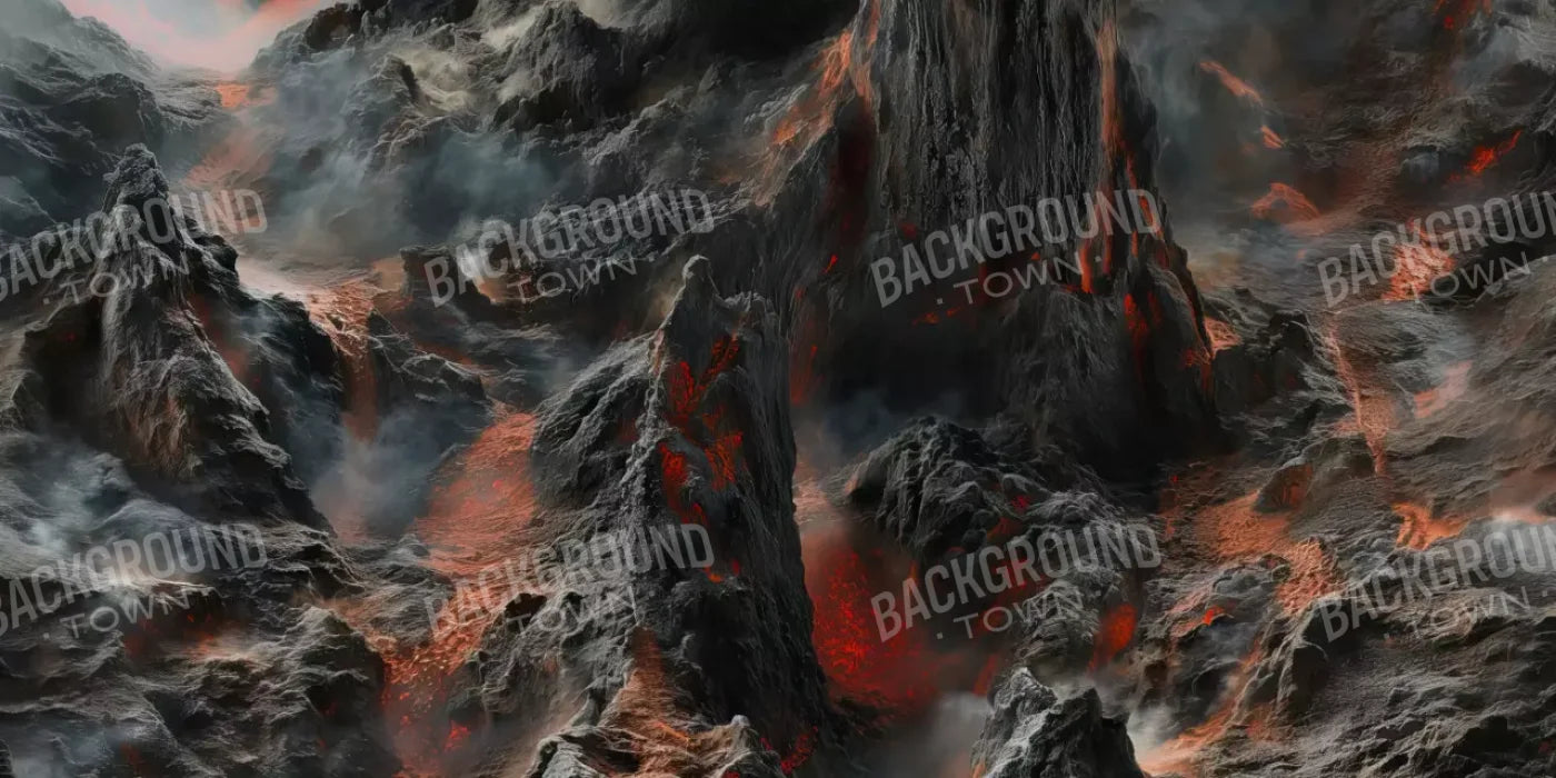 Volcanic Eruption 001 8X10 20’X10’ Ultracloth (240 X 120 Inch) Backdrop