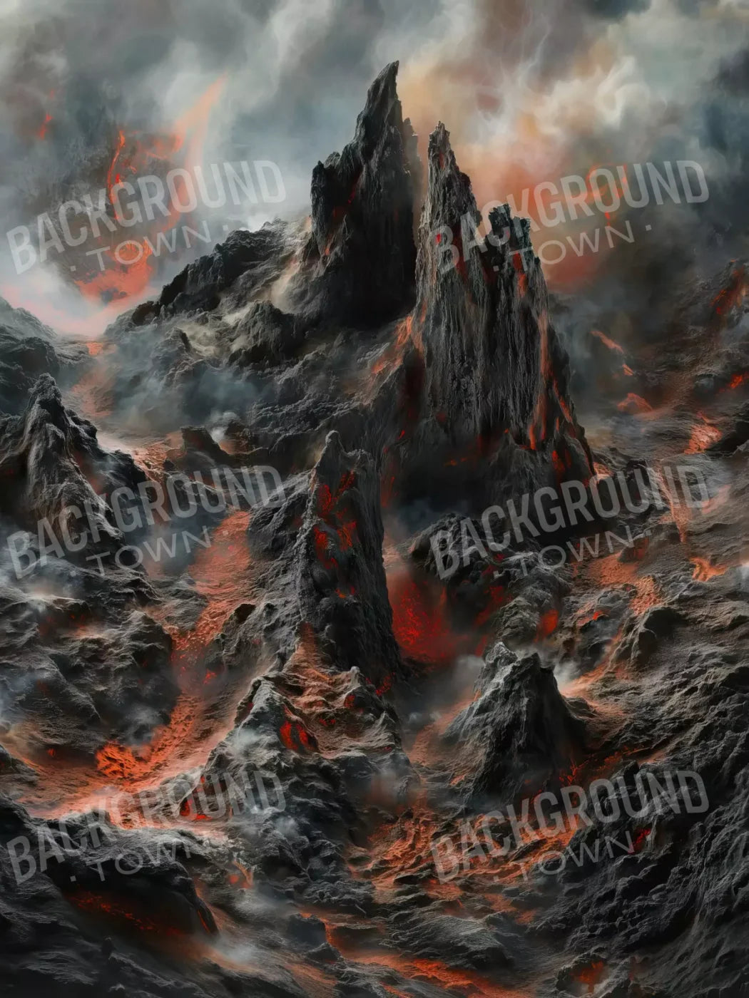 Volcanic Eruption 001 8X10 5’X6’8 Fleece (60 X 80 Inch) Backdrop