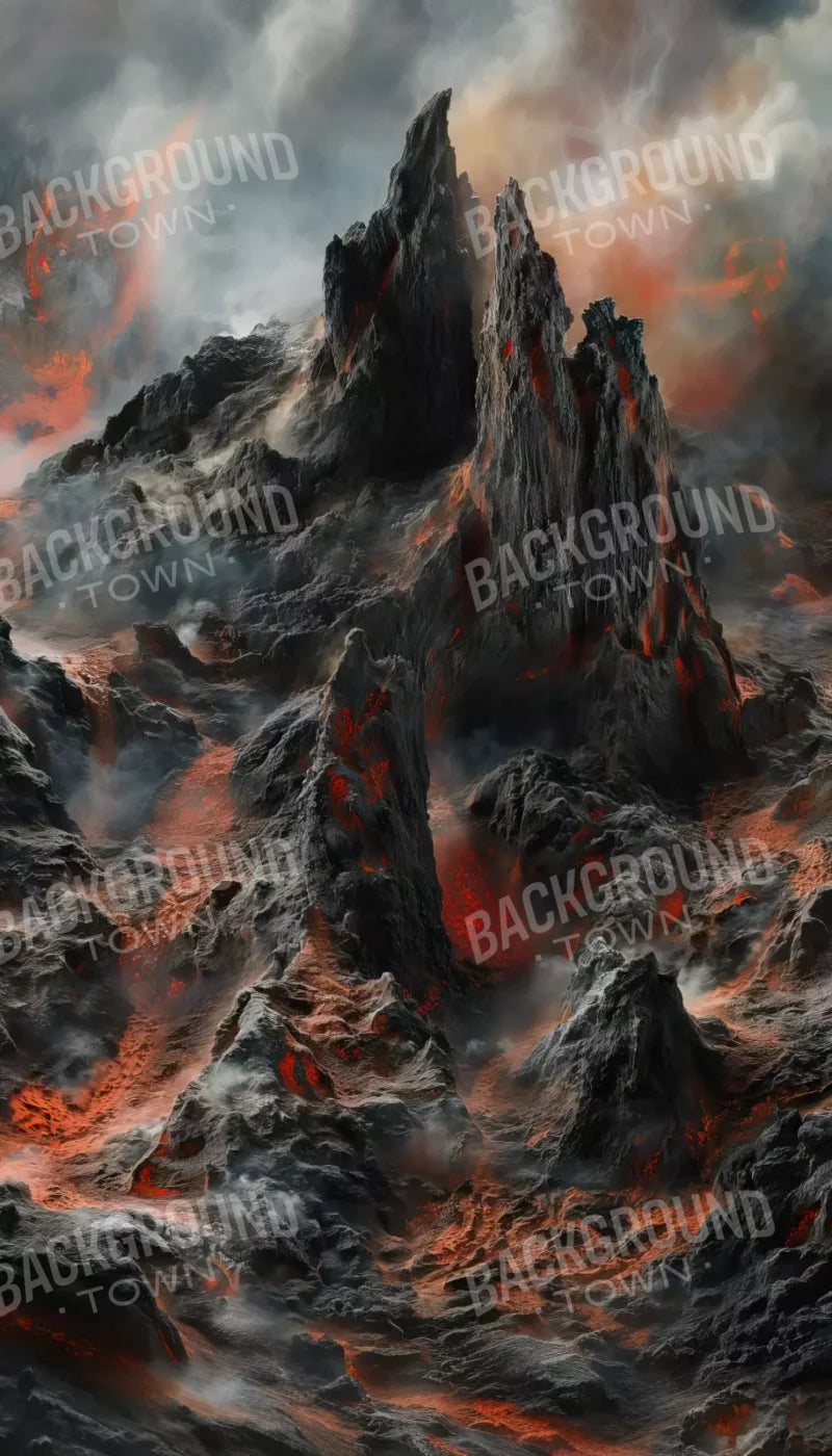 Volcanic Eruption 001 8X10 8’X14’ Ultracloth (96 X 168 Inch) Backdrop