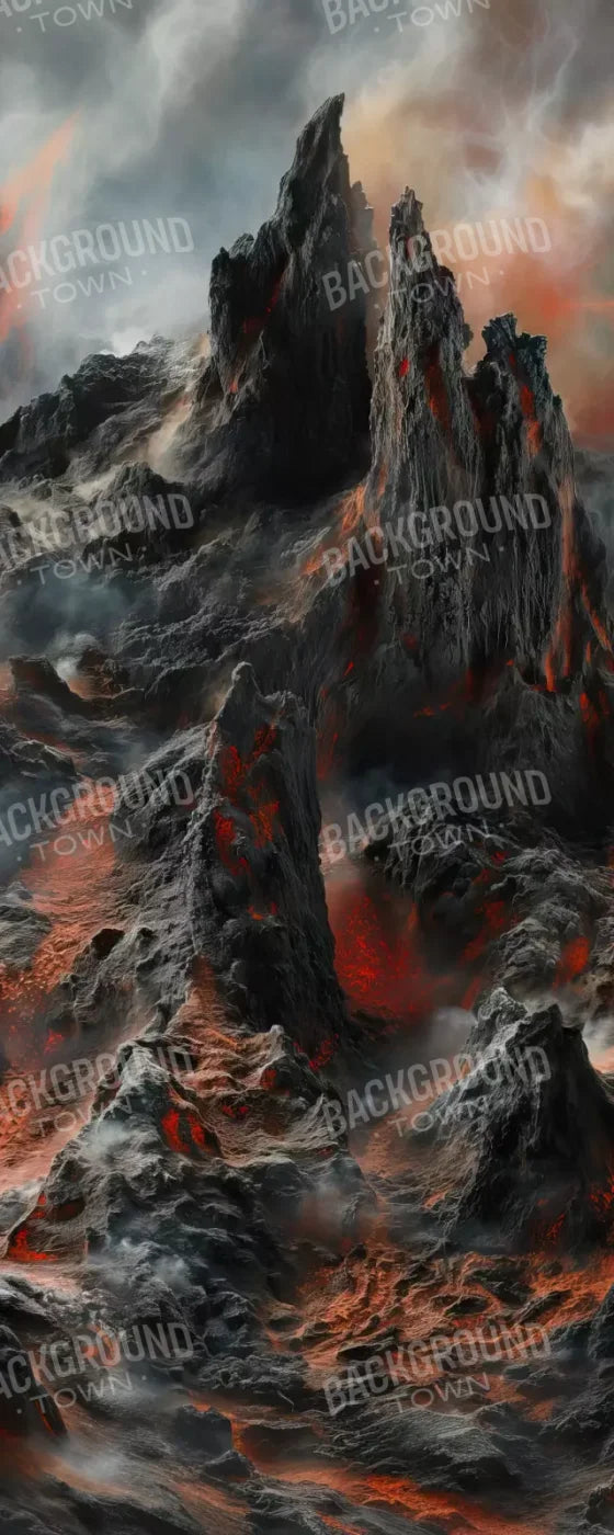 Volcanic Eruption 001 8X10 8’X20’ Ultracloth (96 X 240 Inch) Backdrop