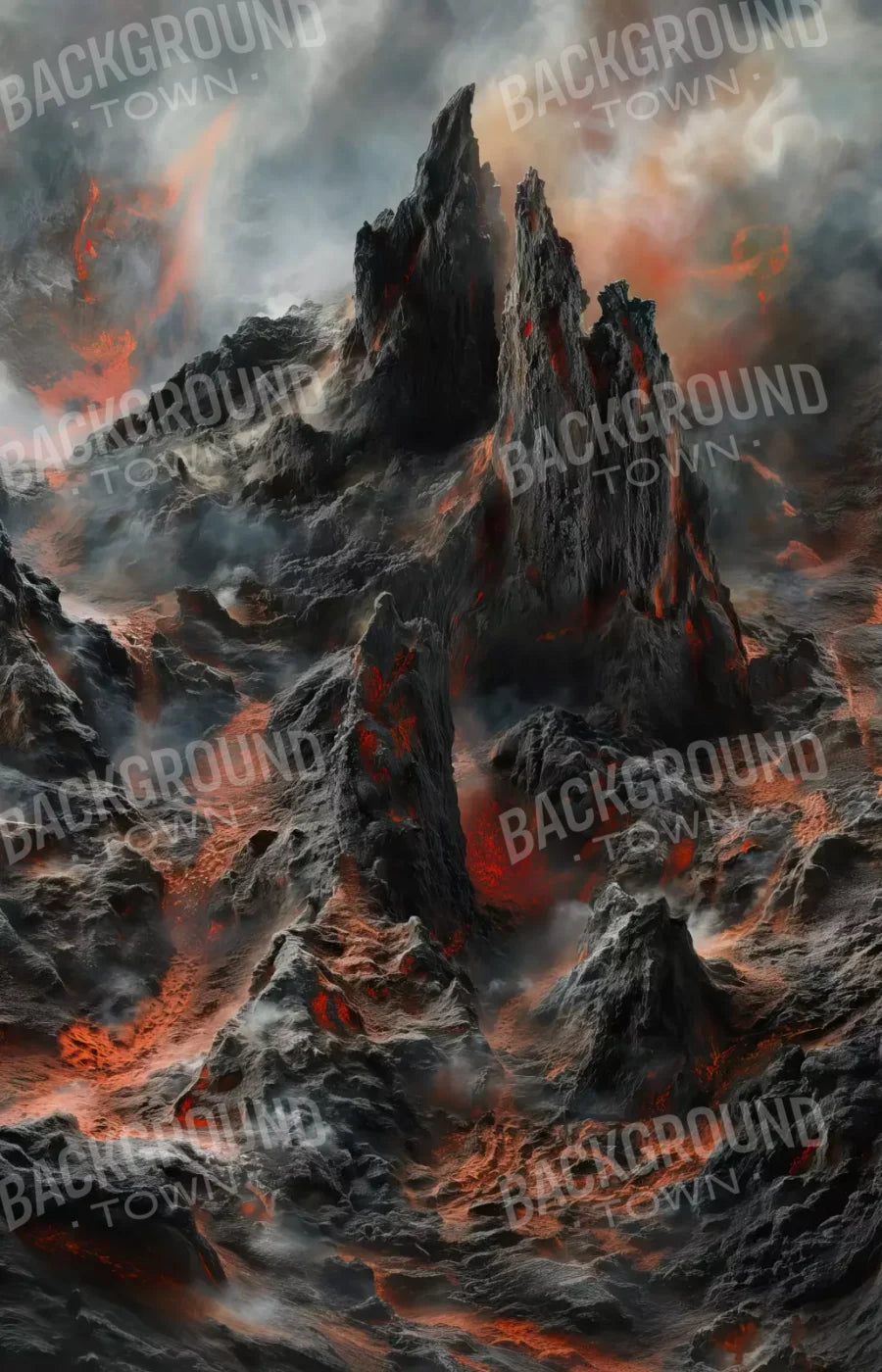 Volcanic Eruption 001 8X10 9’X14’ Ultracloth (108 X 168 Inch) Backdrop