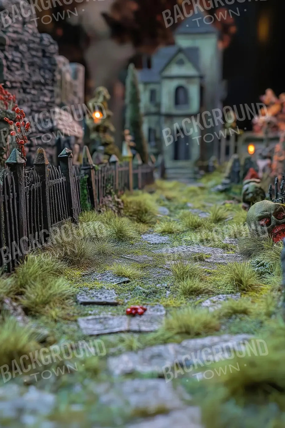 Walk Through Zombie Graveyard2 8’x12’ UltraCloth (96 x 144 inch) Backdrop