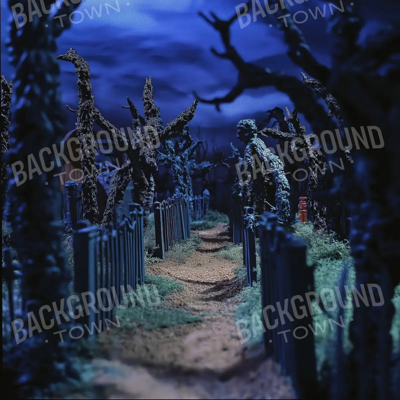 Walkway Through A Cemetary2 10’x10’ UltraCloth (120 x 120 inch) Backdrop