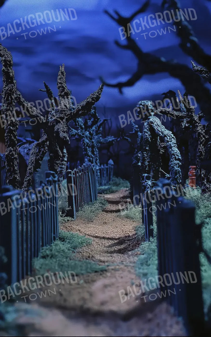 Walkway Through A Cemetary2 5’x8’ UltraCloth (60 x 96 inch) Backdrop