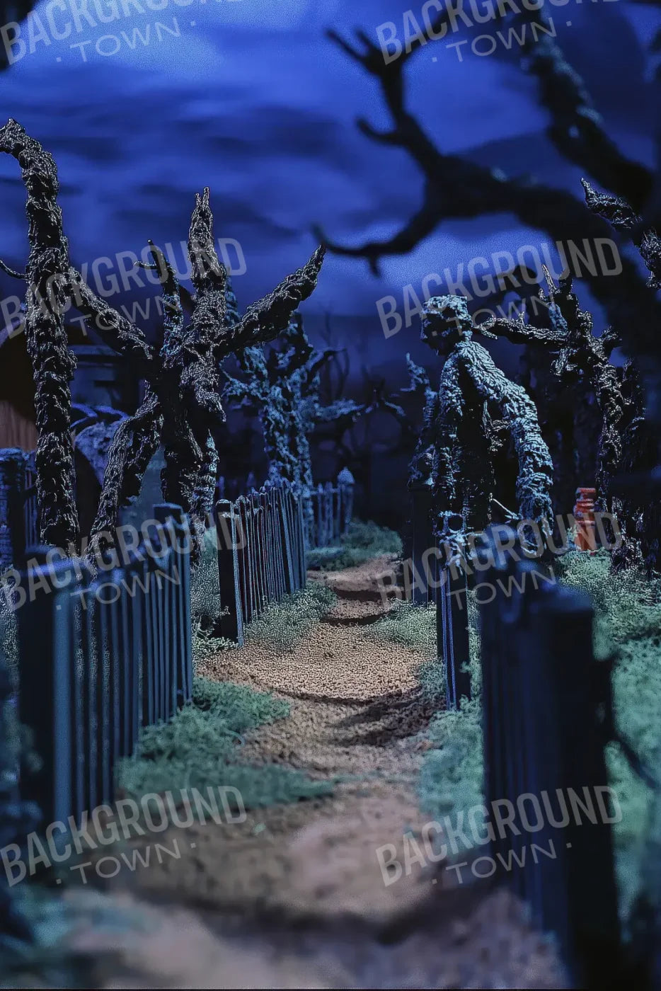 Walkway Through A Cemetary2 8’x12’ UltraCloth (96 x 144 inch) Backdrop