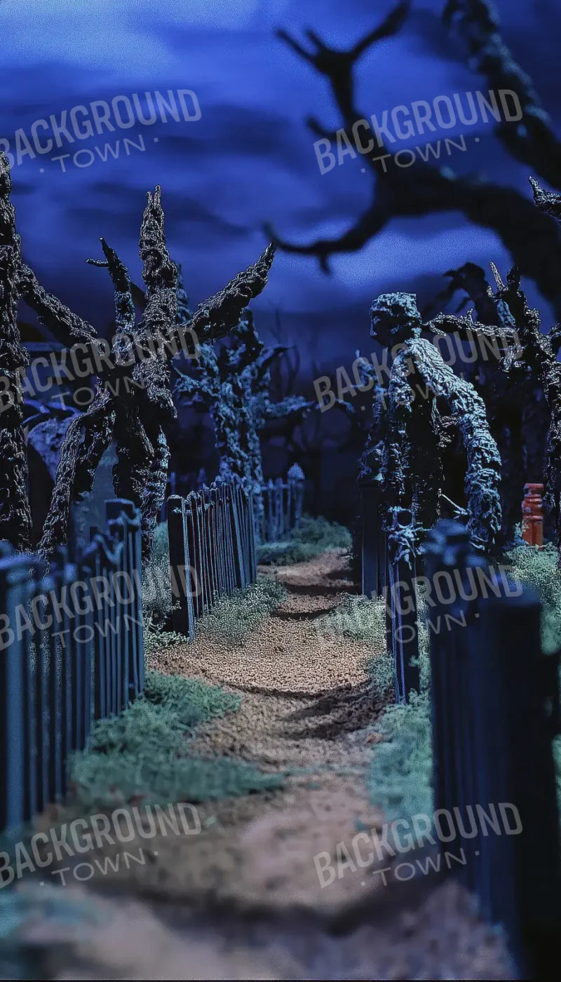 Walkway Through A Cemetary2 8’x14’ UltraCloth (96 x 168 inch) Backdrop