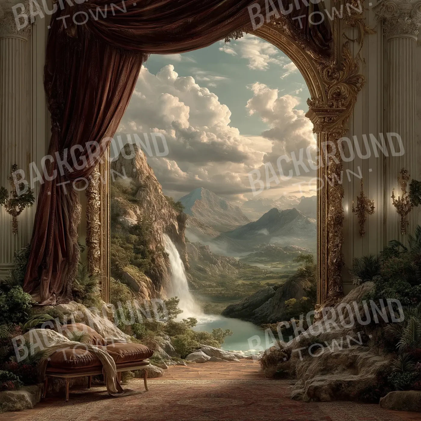 Walkway To Paradise 8’x8’ Fleece (96 x 96 inch) Backdrop