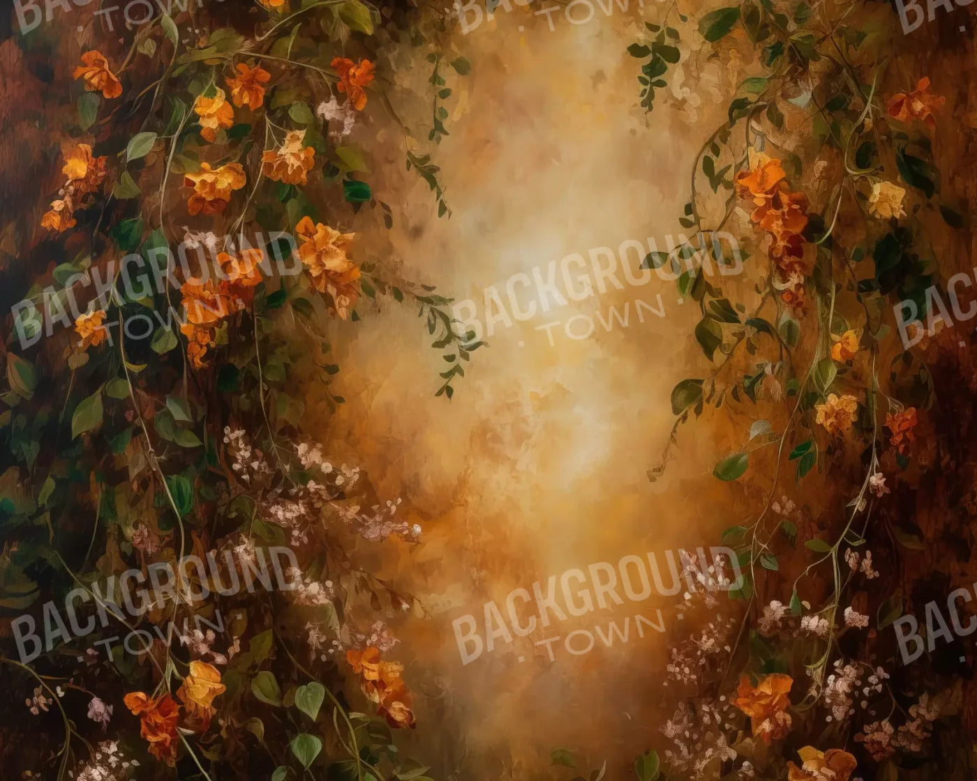 Warm Autumn Painted 10’X8’ Fleece (120 X 96 Inch) Backdrop