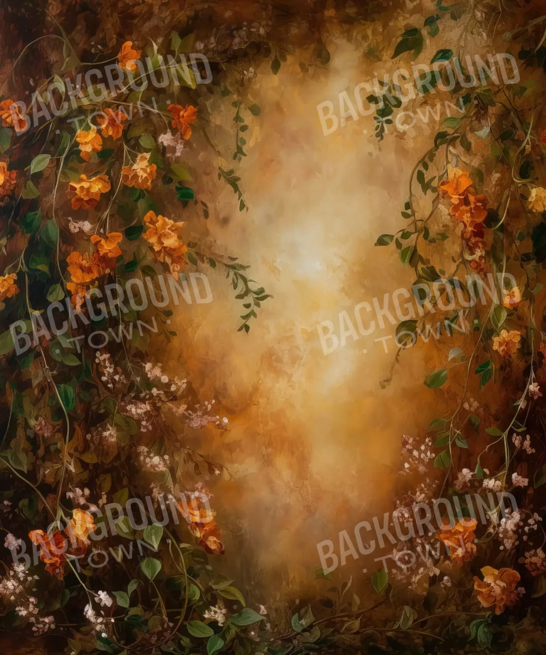 Orange , Brown , Green Backdrop for Photography