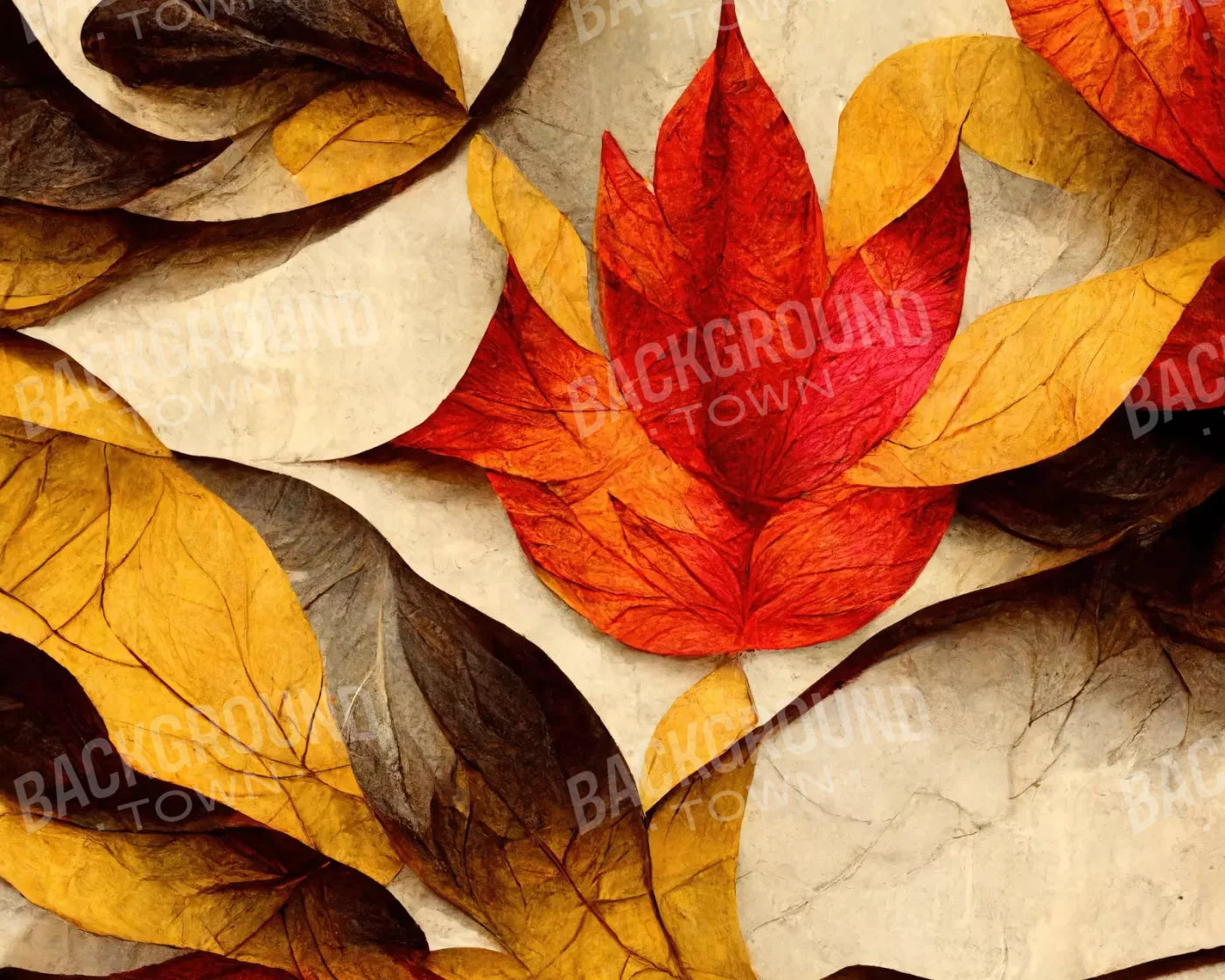 Warm Leaves 10’X8’ Fleece (120 X 96 Inch) Backdrop