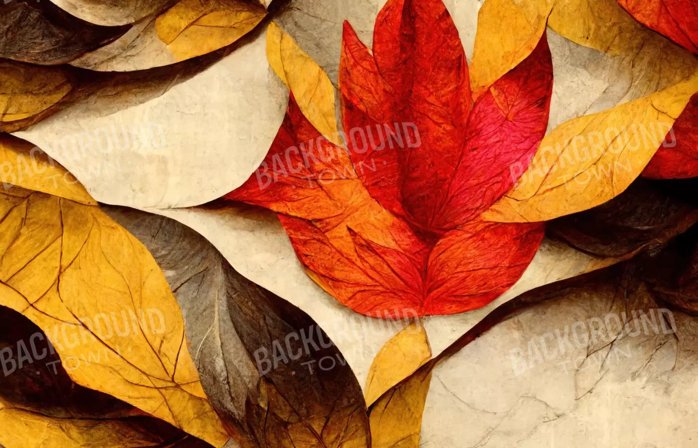 Warm Leaves 14’X9’ Ultracloth (168 X 108 Inch) Backdrop