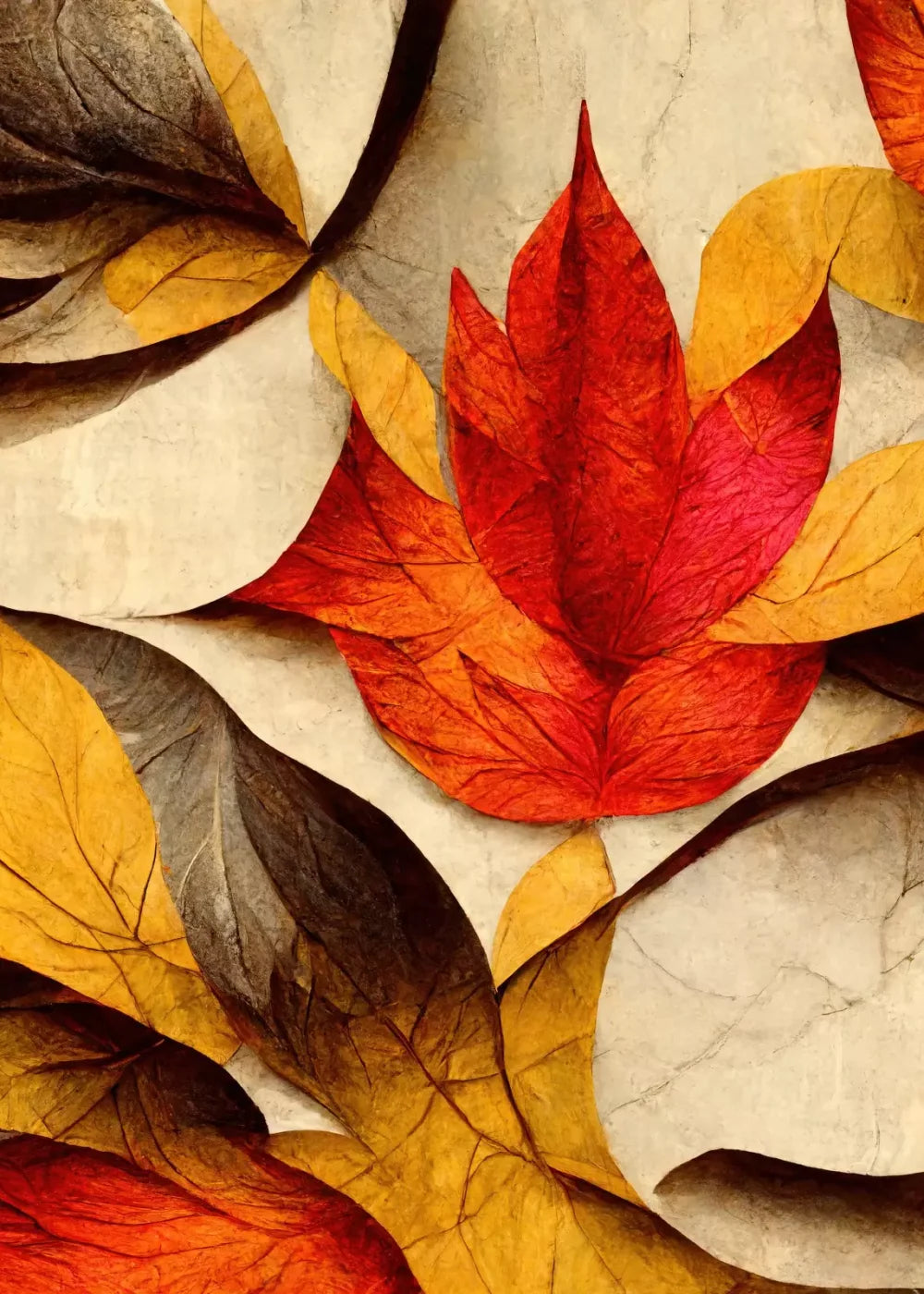 Warm Leaves 5’X7’ Ultracloth (60 X 84 Inch) Backdrop