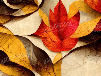 Warm Leaves 6’8X5’ Fleece (80 X 60 Inch) Backdrop