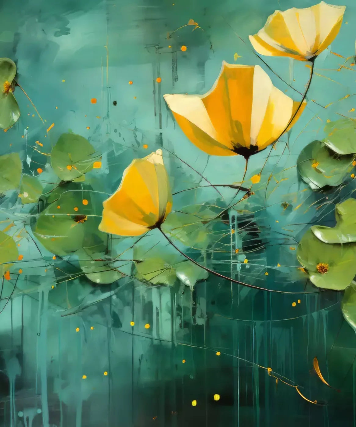 Water Flowers 10’X12’ Ultracloth (120 X 144 Inch) Backdrop