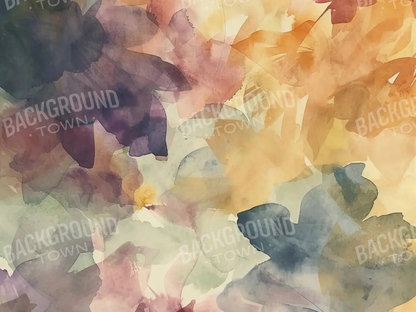 Watercolor Florals 8’x6’ Fleece (96 x 72 inch) Backdrop