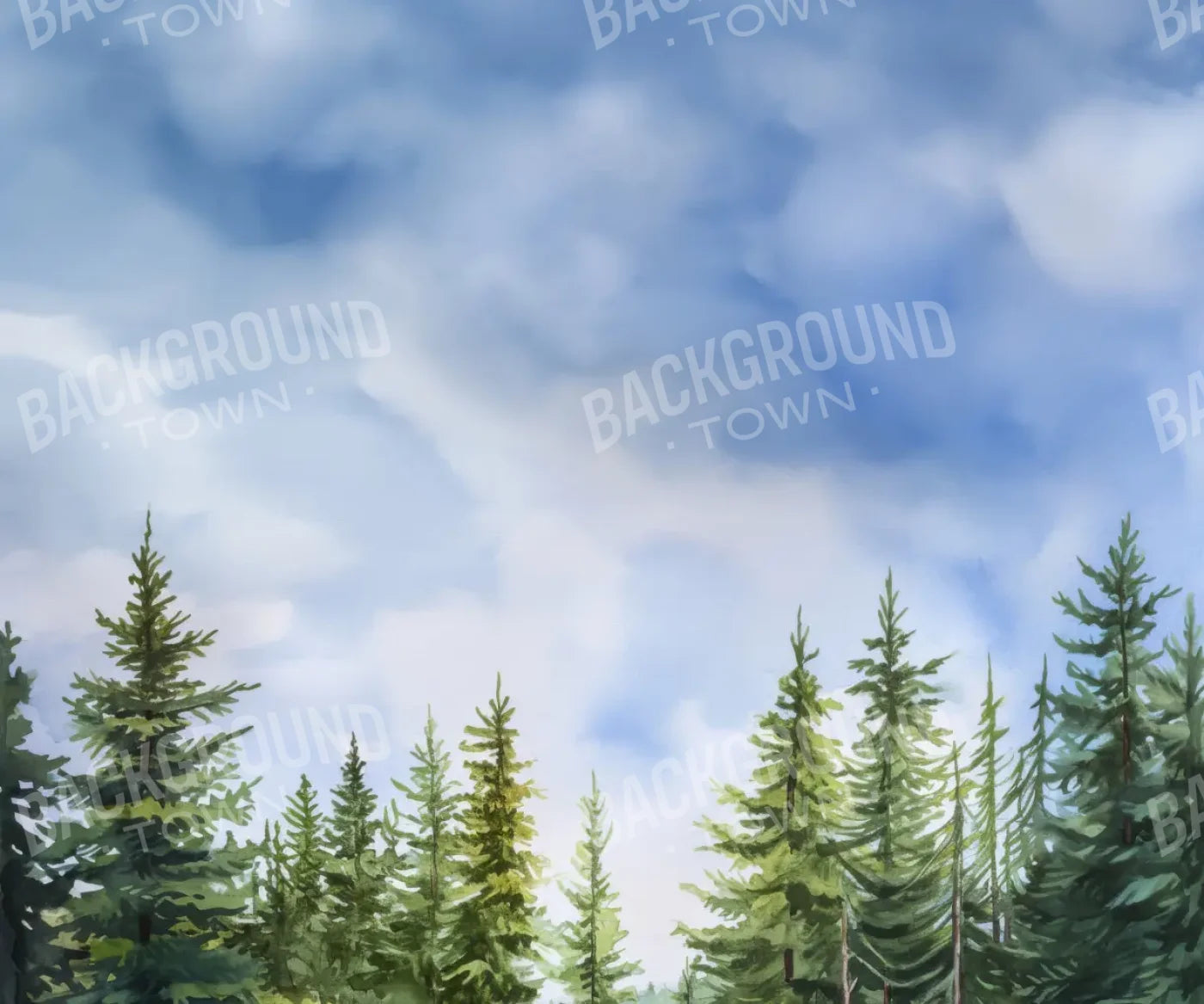 Watercolor Forest 12’x10’ UltraCloth (144 x 120 inch) Backdrop