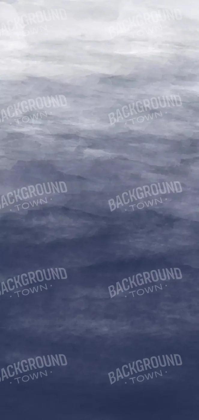 Watercolor In Navy 8X16 Ultracloth ( 96 X 192 Inch ) Backdrop