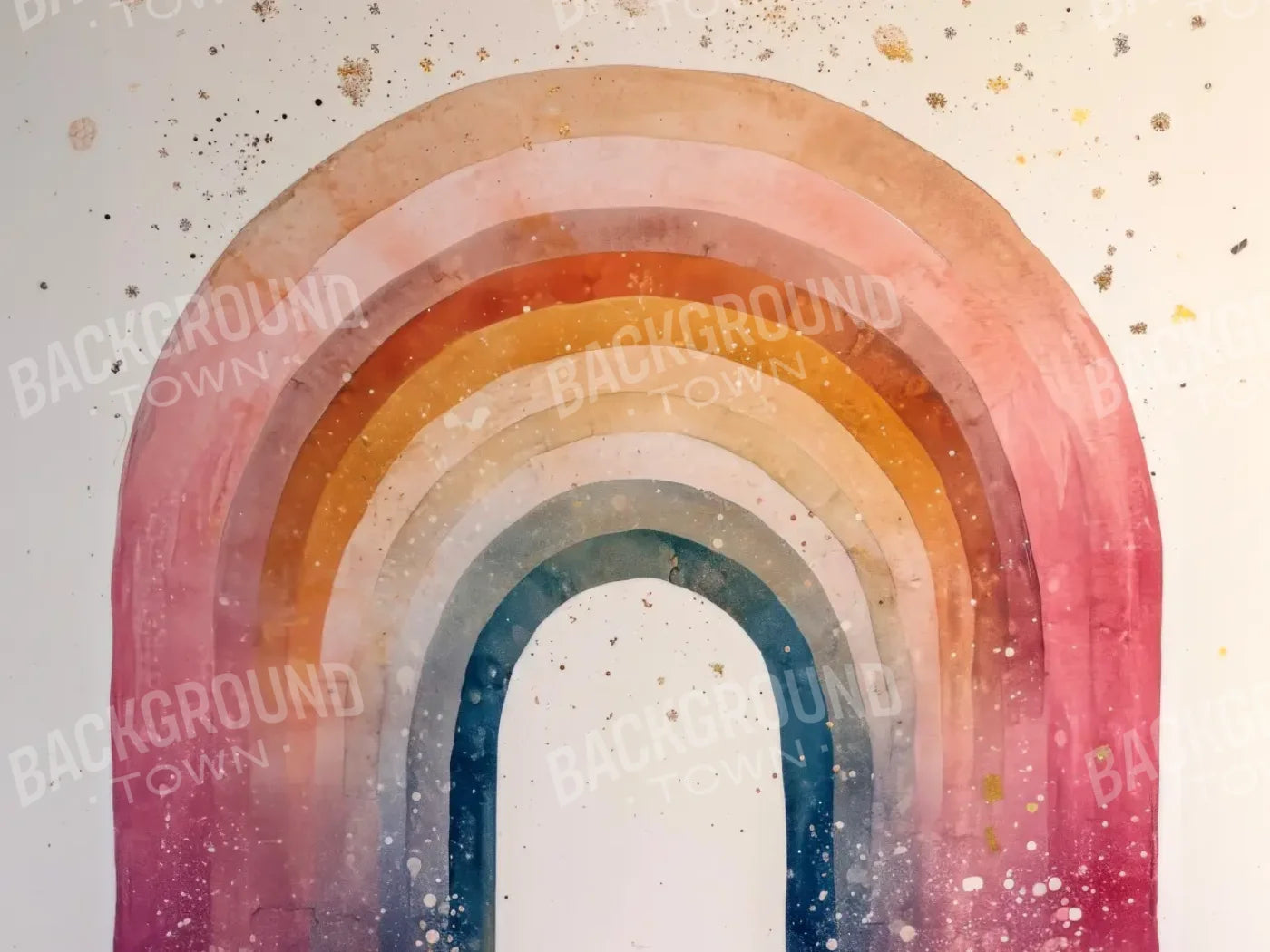 Watercolor Rainbow 8’x6’ Fleece (96 x 72 inch) Backdrop